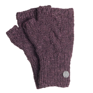 Fingerlose Handschuhe deep purple