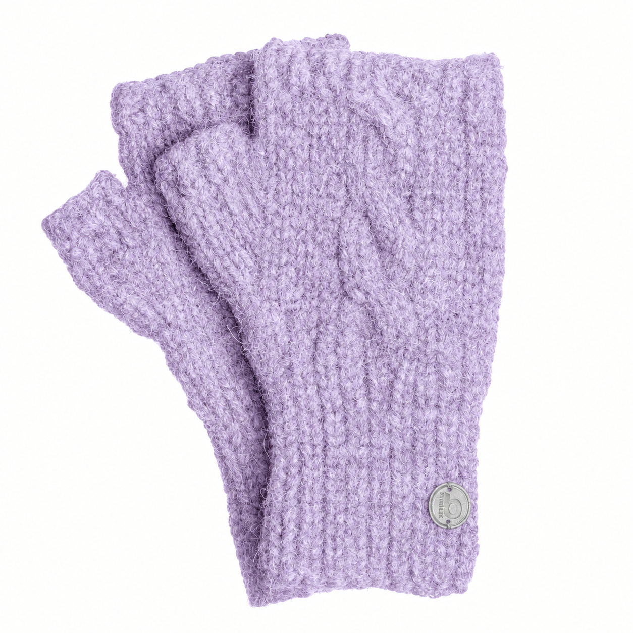 Fingerlose Handschuhe lavendel