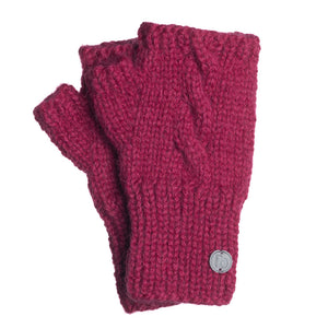 Fingerlose Handschuhe magenta