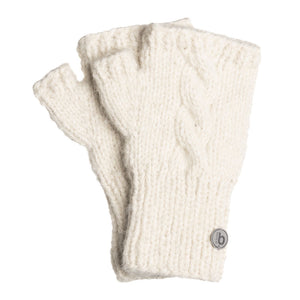 Fingerlose Handschuhe naturweiß