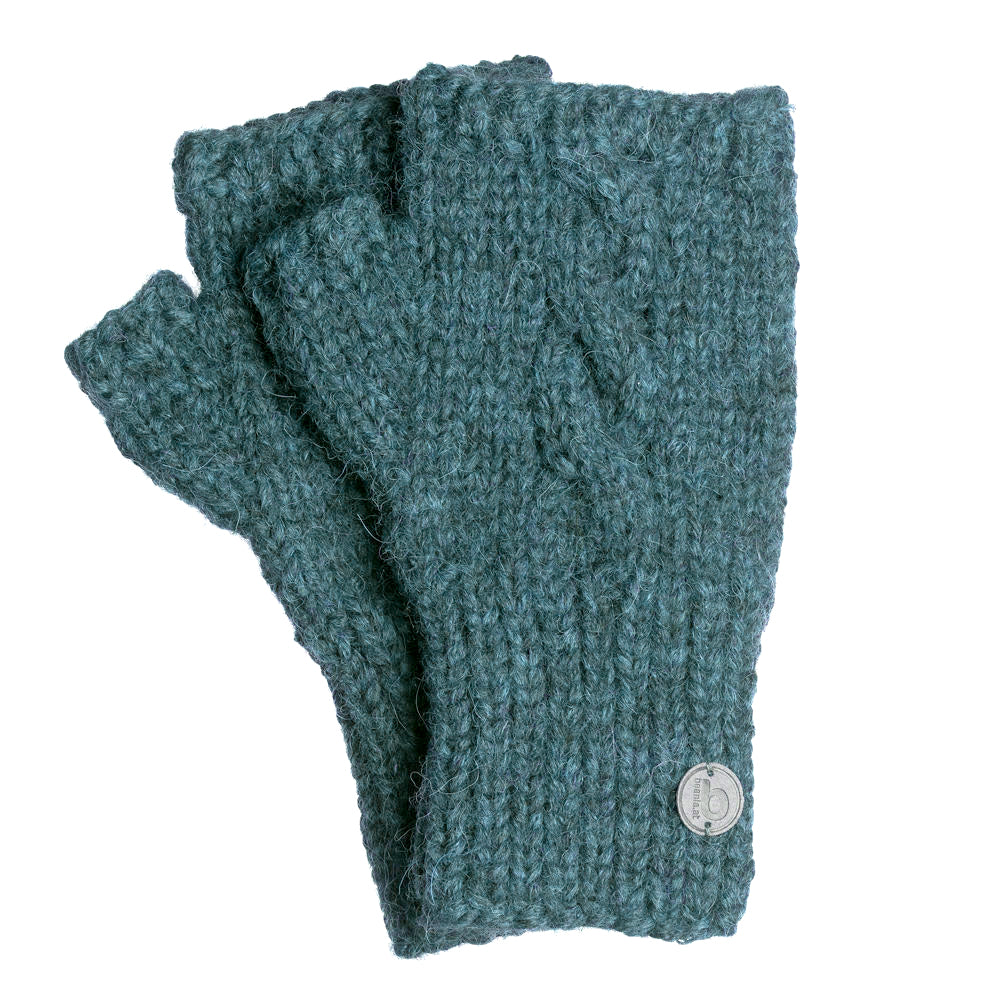 Fingerlose Handschuhe petrol