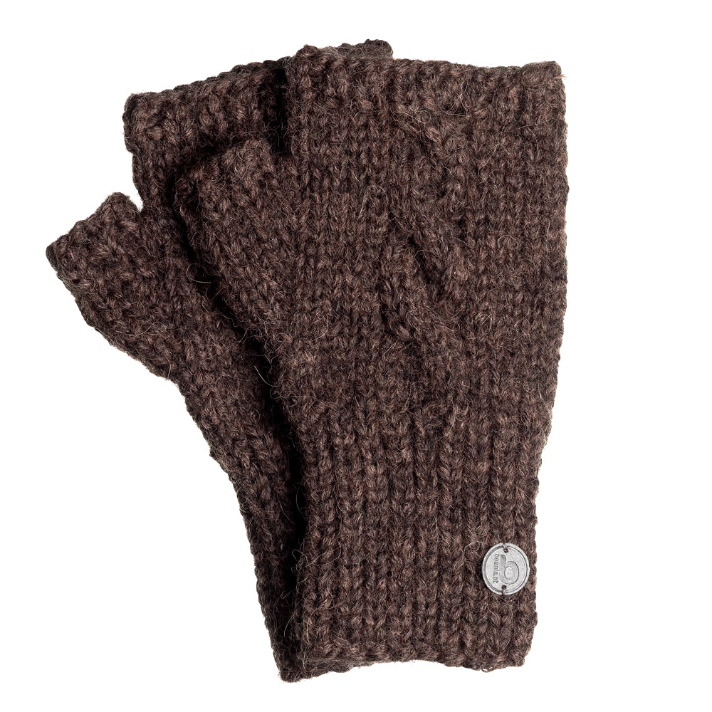 Fingerlose Handschuhe mokka