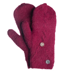 Fäustlinge mit Kappe magenta