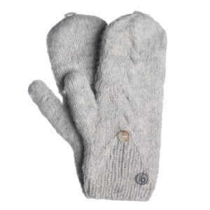 Fäustlinge mit Kappe silber