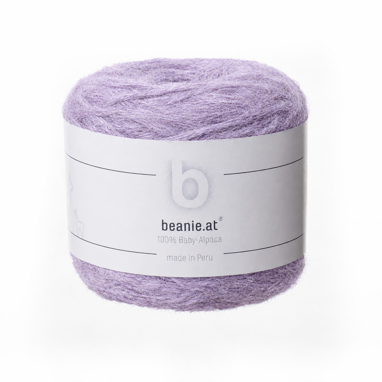 Beanie.at exklusiv 100% Baby-Alpaka Wolle lavendel