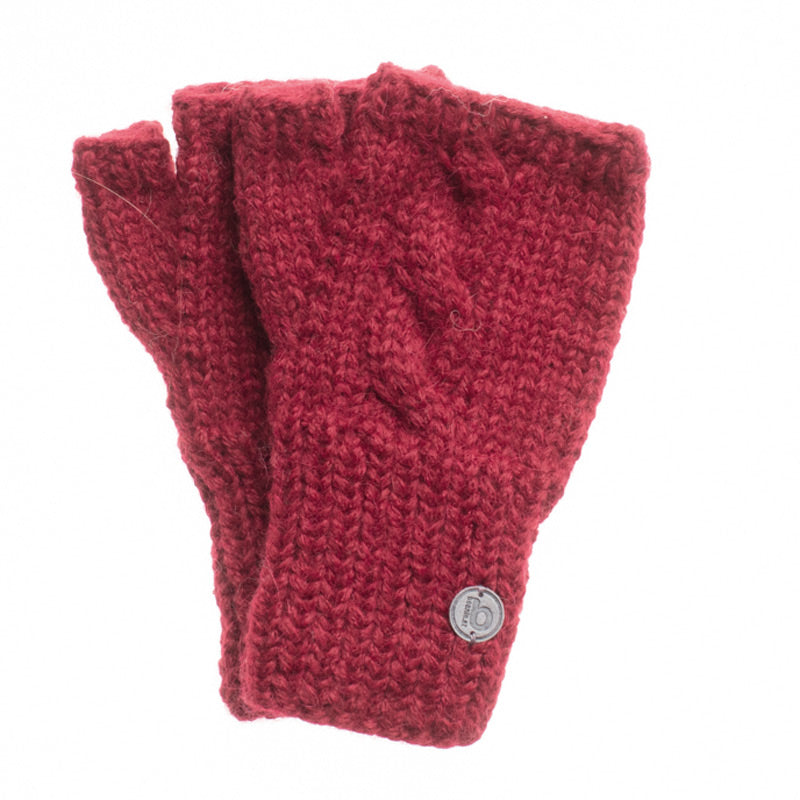 fingerlose handschuhe rot Fingerlose Handschuhe rubinrot