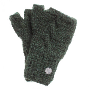 Fingerlose Handschuhe waldgrün