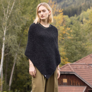 Poncho "Mia" silbergrau