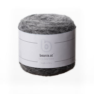 Beanie.at exklusiv 100% Baby-Alpaka Wolle granit
